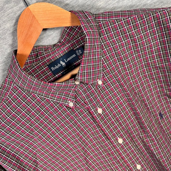 Ralph Lauren Other - Ralph Lauren Shirt Mens 3X Big Red Plaid Classic Cotton Button Down Pony Preppy